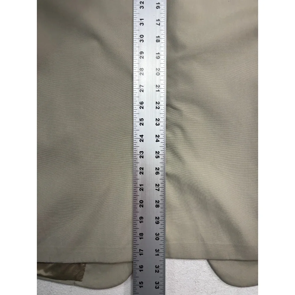 Brooks Brothers Brookspoplin 48R 43x39 Tan Cotton 2pc Pant Suit Flat Front Mens